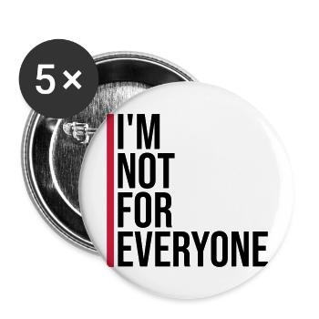 Im not for everyone - Buttons large 2.2''/56 mm (5-pack) - white - Front