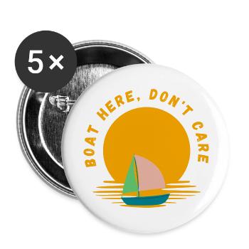 Sweet Sunset with boat combined Design - Buttons groß 56 mm (5er Pack) - Weiß - Vorne