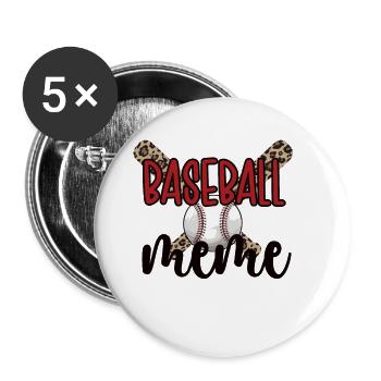 Meme Grand-mère d’un joueur de baseball Baseball Meme - Lot de 5 grands badges (56 mm) - blanc - Devant