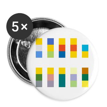 Pixel Springfield - Lot de 5 grands badges (56 mm) - blanc - Devant