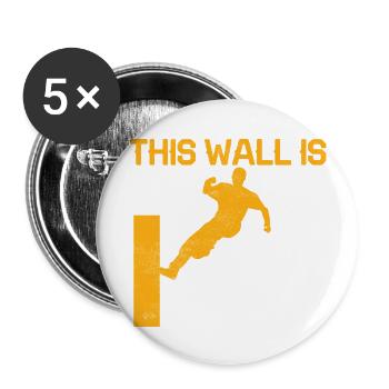 This Wall Is Too High -No Traceur Ever Parkour Fr - Buttons large 2.2''/56 mm (5-pack) - white - Front
