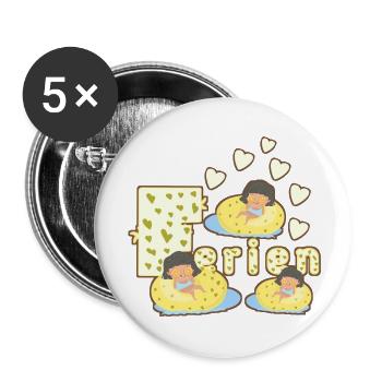 Vacances - Lot de 5 grands badges (56 mm) - blanc - Devant