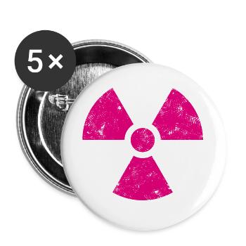 Radioactivity - Buttons large 2.2''/56 mm (5-pack) - white - Front