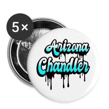 Design de Chandler Arizona - Lot de 5 grands badges (56 mm) - blanc - Devant