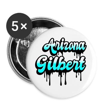 Motif Gilbert Arizona - Lot de 5 grands badges (56 mm) - blanc - Devant