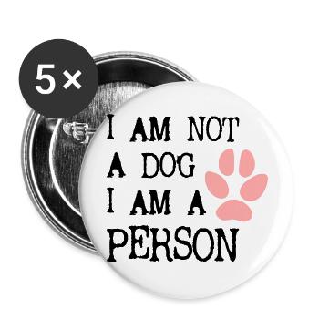 Chien Droits des chiens Droits des animaux Drôles de chiens Vecteur 2 - Lot de 5 grands badges (56 mm) - blanc - Devant