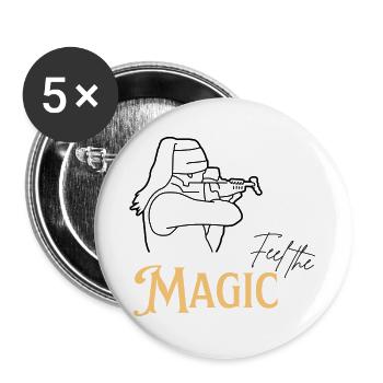 Feel the Magic - Biathlon - Buttons large 2.2''/56 mm (5-pack) - white - Front