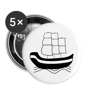 Sailboat Northern Germany Sailor Sailor Captain - Buttons large 2.2''/56 mm (5-pack) - white - Front