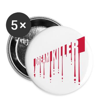 dream killer Pessimisten Zitat - Buttons groß 56 mm (5er Pack) - Weiß - Vorne