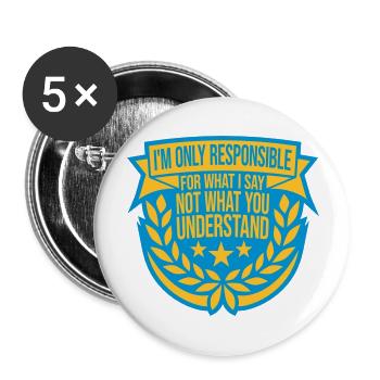ce que je dis citation - Lot de 5 grands badges (56 mm) - blanc - Devant