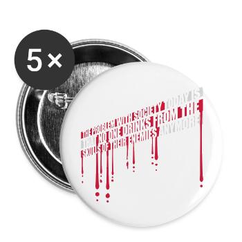 drinks from enemies skulls - Buttons large 2.2''/56 mm (5-pack) - white - Front