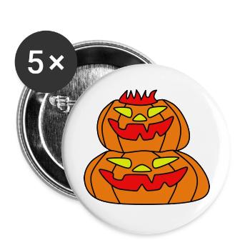 Pumpkin - Buttons large 2.2''/56 mm (5-pack) - white - Front