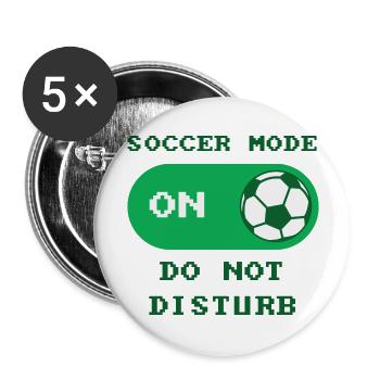 Fußball Modus eingeschaltet - Nicht stören Fan WM - Buttons groß 56 mm (5er Pack) - Weiß - Vorne