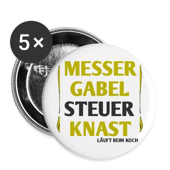 Koch - Küche - Buttons groß 56 mm (5er Pack) - Weiß - Vorne