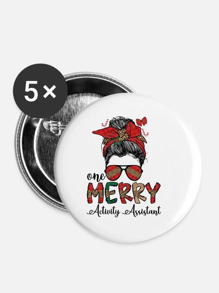 Activity Assistant Christmas Activity Professional - Buttons groß 56 mm (5er Pack) - Weiß