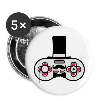 Gentlemen old controller retro - Buttons large 2.2''/56 mm (5-pack) - white - Front