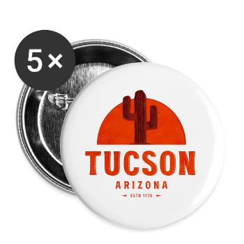 Tucson Deserts Sunset - Buttons large 2.2''/56 mm (5-pack) - white - Front