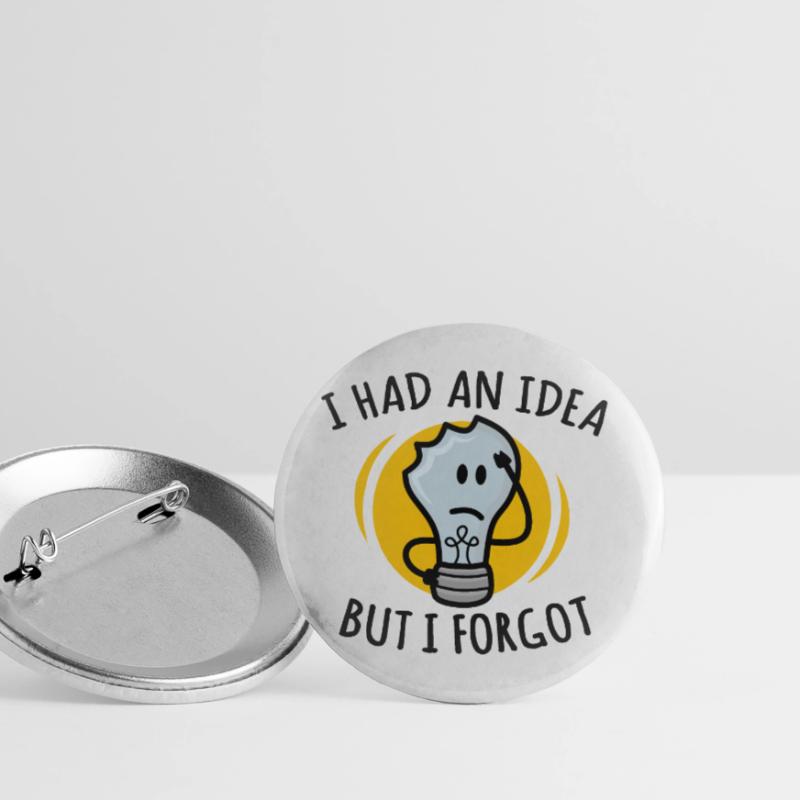J’avais une idée mais j’oubliais, drôle d’ampoule Lot de 5 grands badges (56 mm)