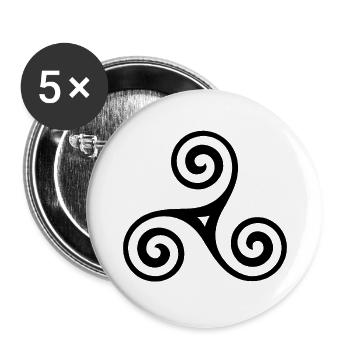 Celtic symbol - Buttons large 2.2''/56 mm (5-pack) - white - Front