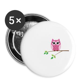 Maîtresse trop chouette cadeau maitresse pas cher - Lot de 5 grands badges (56 mm) - blanc - Devant