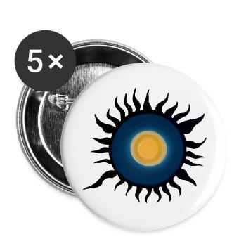 Sun Summer Watercolor Nature Beach Sky 05 - Buttons large 2.2''/56 mm (5-pack) - white - Front
