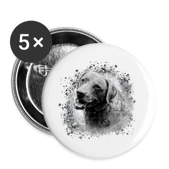 Chesapeake Bay Retriever,Retriver,Dog,Painting - Buttons large 2.2''/56 mm (5-pack) - white - Front