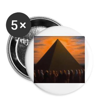 The Brotherhood - Buttons large 2.2''/56 mm (5-pack) - white - Front
