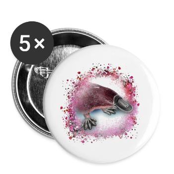 Platypus,schnabeltier,graffiti,malerei - Buttons groß 56 mm (5er Pack) - Weiß - Vorne