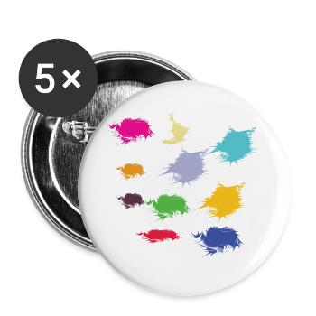 artist - Lot de 5 grands badges (56 mm) - blanc - Devant