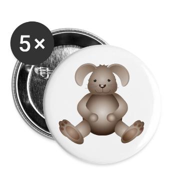 Lapin doré sucré-sucré comme animal de compagnie - Lot de 5 grands badges (56 mm) - blanc - Devant