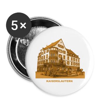 Kaiserslautern Kaiserbrunnen North Rhine-Westphalia - Buttons large 2.2''/56 mm (5-pack) - white - Front