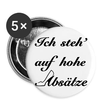 hohe Absätze 3 - Buttons groß 56 mm (5er Pack) - Weiß - Vorne