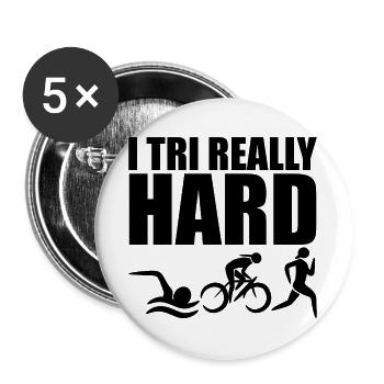 Triathlon - Buttons groß 56 mm (5er Pack) - Weiß - Vorne