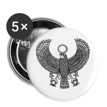 Horus Falke Ägypten Gott Gottheit Design - Buttons groß 56 mm (5er Pack) - Weiß - Vorne