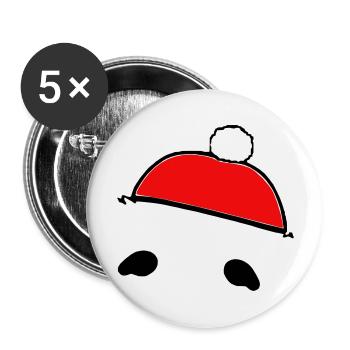 Sloth Christmas Cute Sloth Vector 4 - Buttons large 2.2''/56 mm (5-pack) - white - Front
