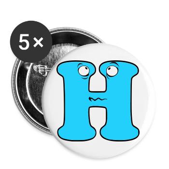 H - Buttons large 2.2''/56 mm (5-pack) - white - Front