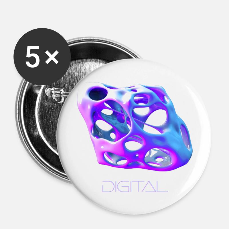 Digital - Buttons large 2.2''/56 mm (5-pack) - white