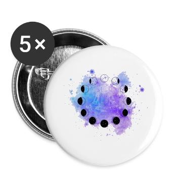 Astronaut - Buttons groß 56 mm (5er Pack) - Weiß - Vorne