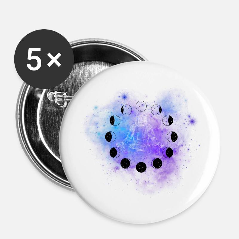 Astronaut - Buttons groß 56 mm (5er Pack) - Weiß