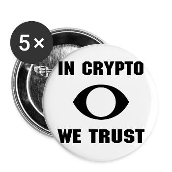 Bitcoin Trading Crypto Stocks - Lot de 5 grands badges (56 mm) - blanc - Devant