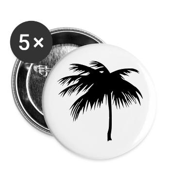 Tropical Beach Paradise Palm Sun Vector 4 - Lot de 5 grands badges (56 mm) - blanc - Devant