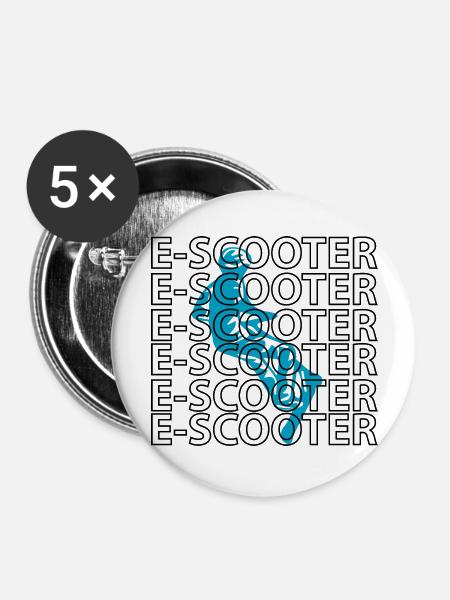 E-Scooter E-Roller Scooter - Buttons groß 56 mm (5er Pack) - Weiß
