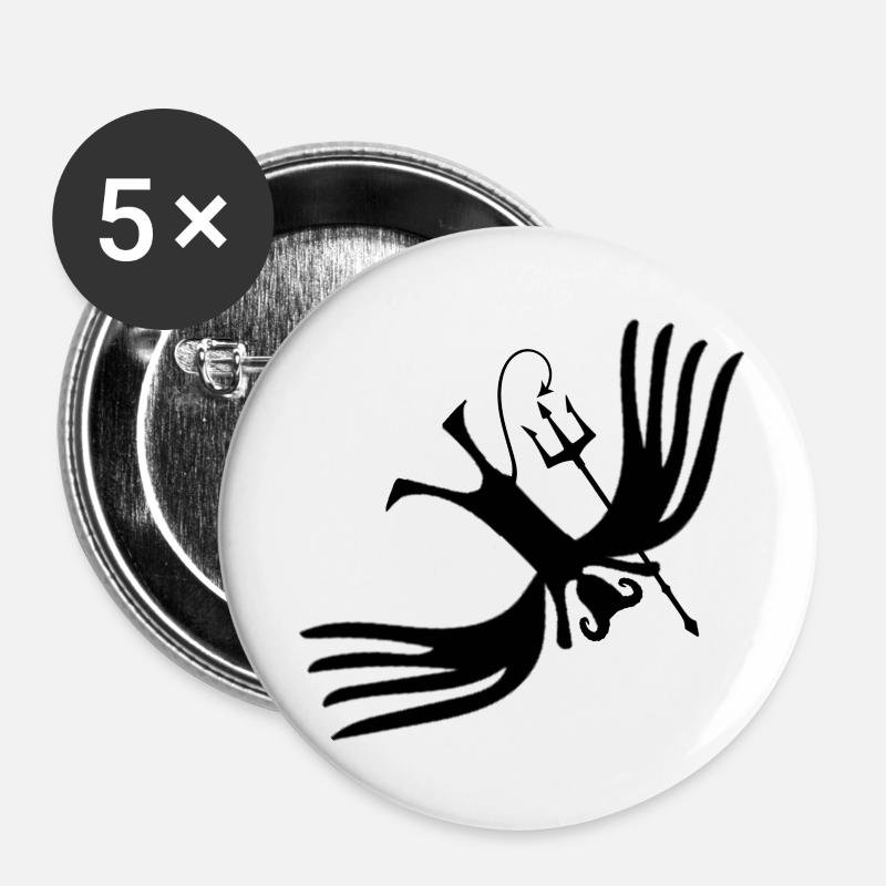 devil - Buttons large 2.2''/56 mm (5-pack) - white