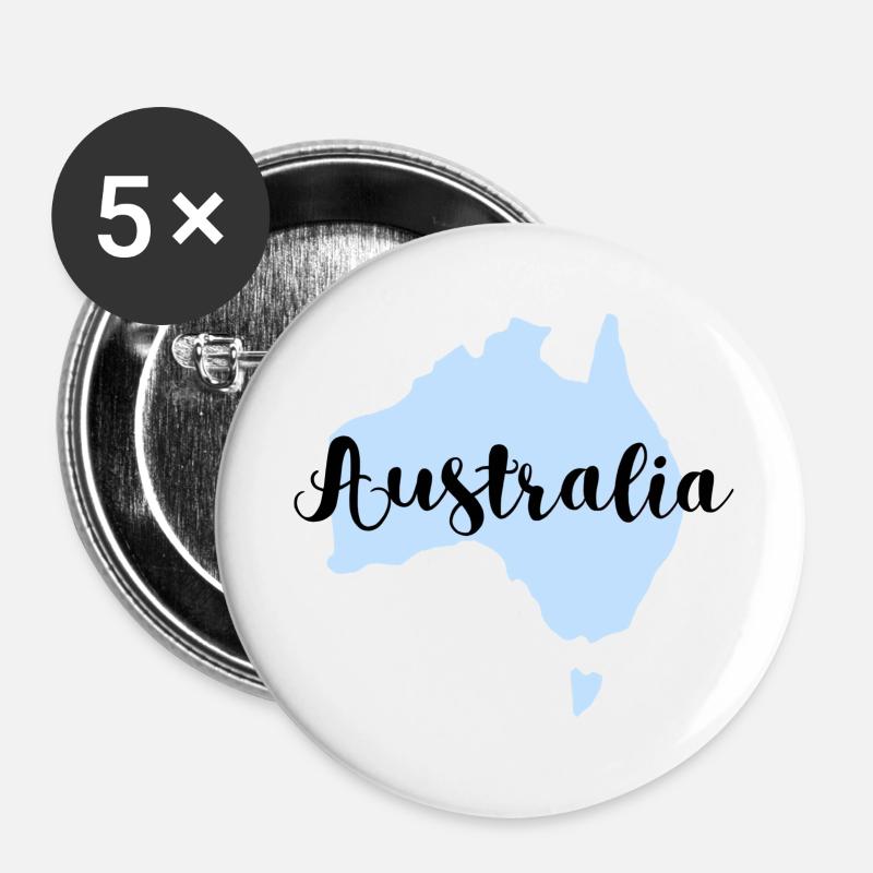 Australia - Buttons large 2.2''/56 mm (5-pack) - white