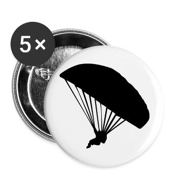 Fallschirmspringer - Buttons groß 56 mm (5er Pack) - Weiß - Vorne
