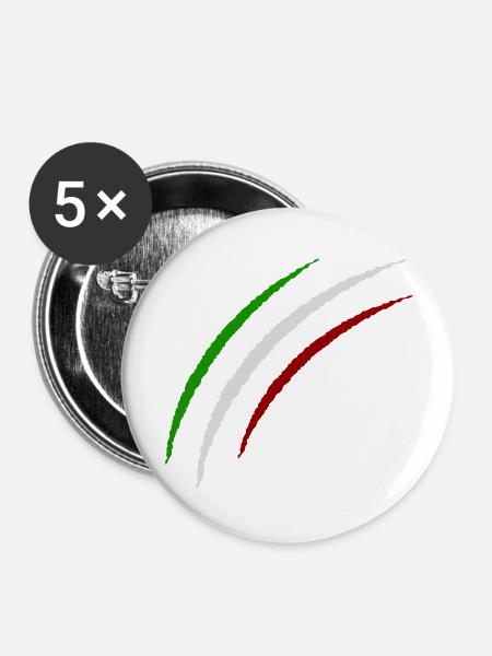 krallen italy - Buttons groß 56 mm (5er Pack) - Weiß
