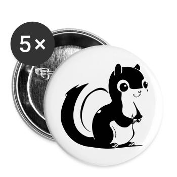Squirrel - Buttons large 2.2''/56 mm (5-pack) - white - Front