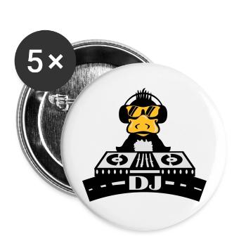 duck dj - Buttons groß 56 mm (5er Pack) - Weiß - Vorne