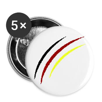 krallen germany - Buttons groß 56 mm (5er Pack) - Weiß - Vorne