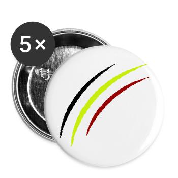 Griffes Belgique - Lot de 5 grands badges (56 mm) - blanc - Devant